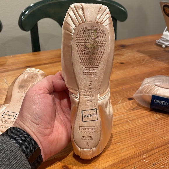 Freed Classic Pro Hard Pointe Shoes Maker Q Size 5 3X - Picture 4 of 9